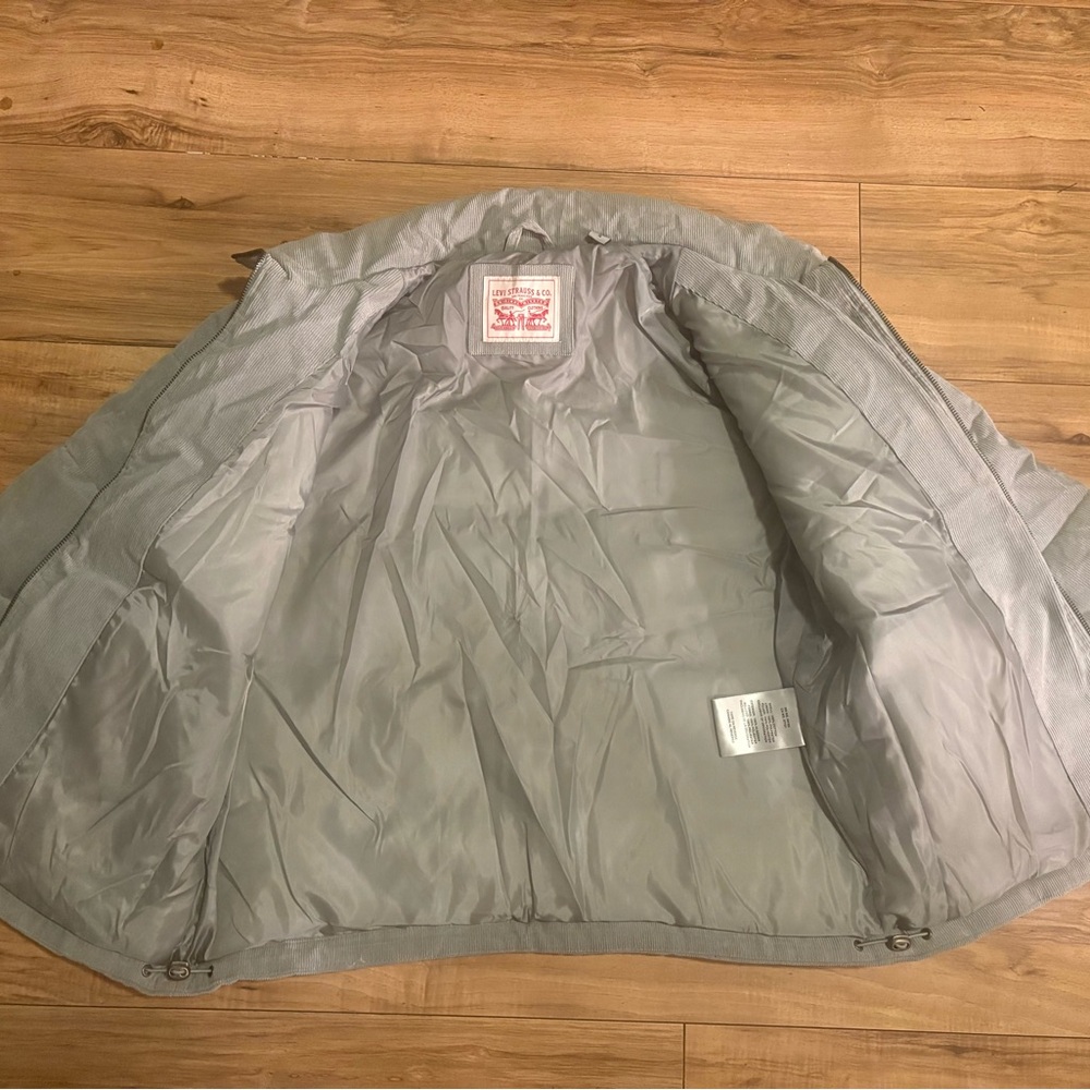 Levi's Light Gray Puffer Jacket - image 7